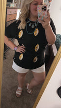 Load image into Gallery viewer, Sequin Football Half Sleeve Top
