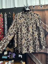 Load image into Gallery viewer, Camo Brown Mock Mesh Neck Long Sleeve
