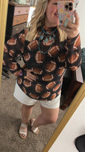 Load image into Gallery viewer, Black Football Mock Mesh Neck Long Sleeve

