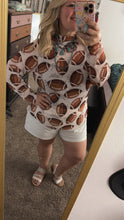 Load image into Gallery viewer, White Football Mock Mesh Neck Long Sleeve
